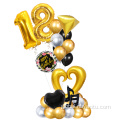 Happy Birthday Foil number globos foil letter balloons for birthday party Supplier